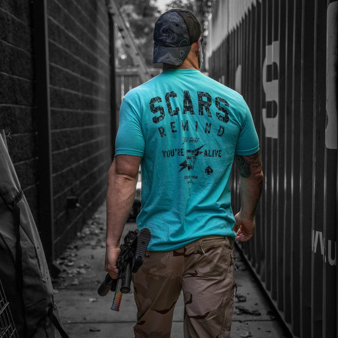 Scars Remind You That You're Alive Men's T-Shirt - One Revolver Surfboards