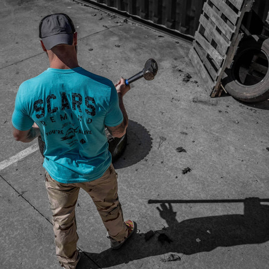 Scars Remind You That You're Alive Men's T-Shirt - One Revolver Surfboards