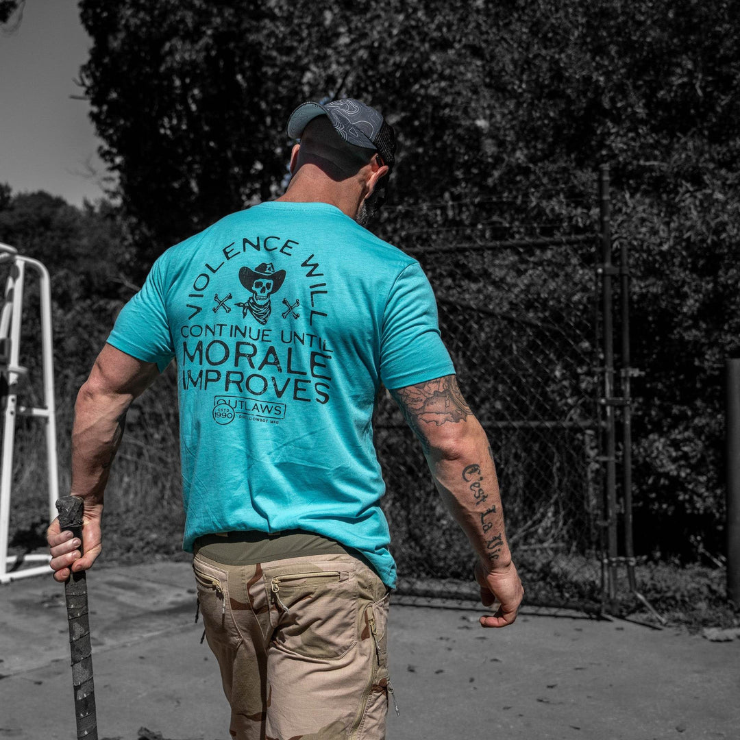 Violence Will Continue Until Morale Improves Men's T-Shirt - One Revolver Surfboards