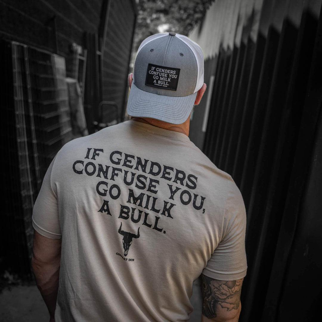 If Genders Confuse You, Go Milk a Bull Men's T-Shirt - One Revolver Surfboards