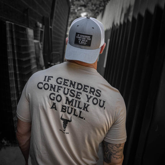 If Genders Confuse You, Go Milk a Bull Men's T-Shirt - One Revolver Surfboards