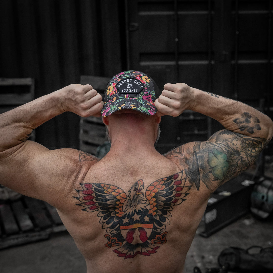Nobody Owes You Shit Arched Patch Tactical Ripstop Mesh Snapback Hat