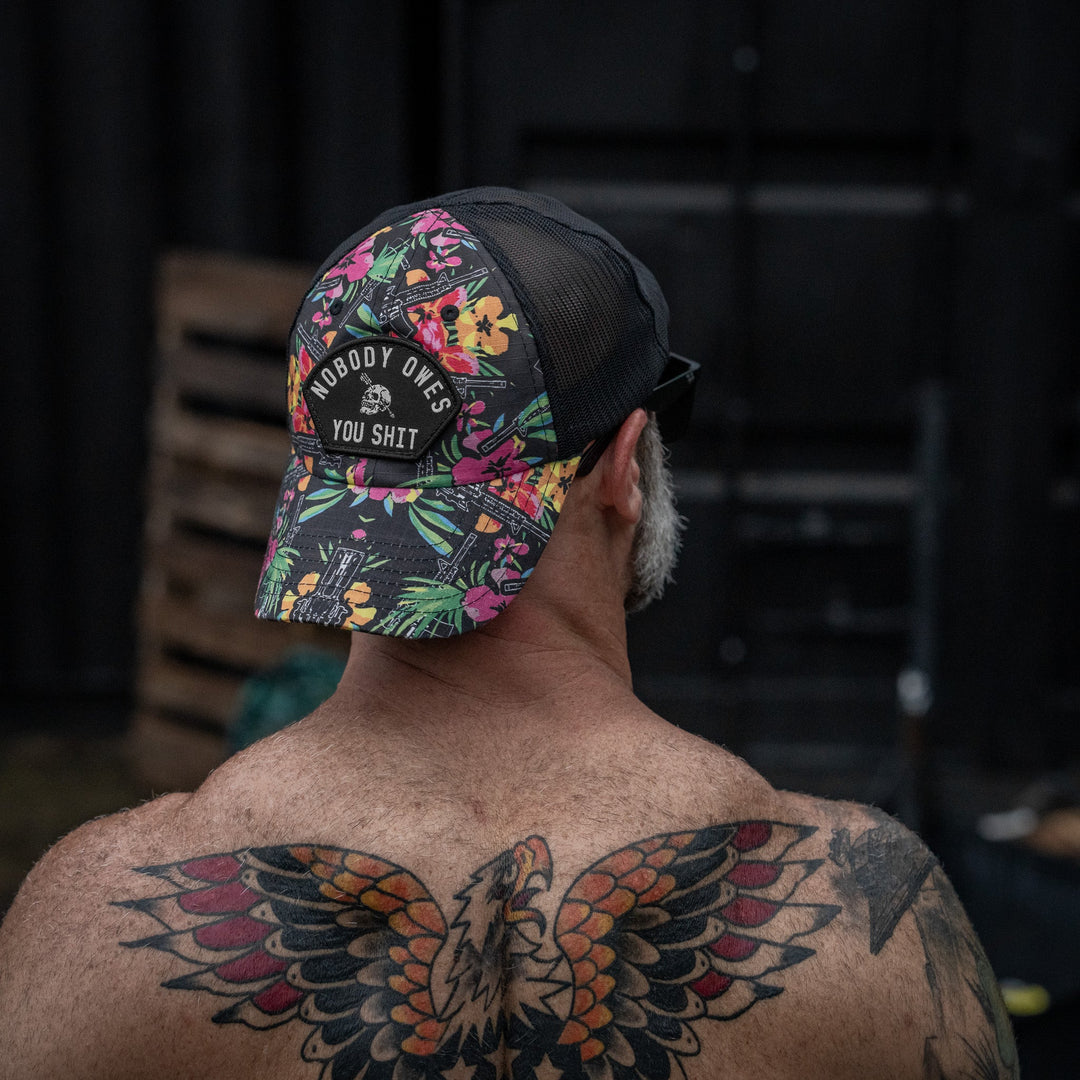 Nobody Owes You Shit Arched Patch Tactical Ripstop Mesh Snapback Hat