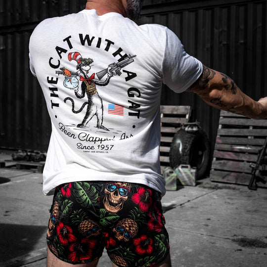 The Cat With A Gat Remix Men's T-Shirt - One Revolver Surfboards