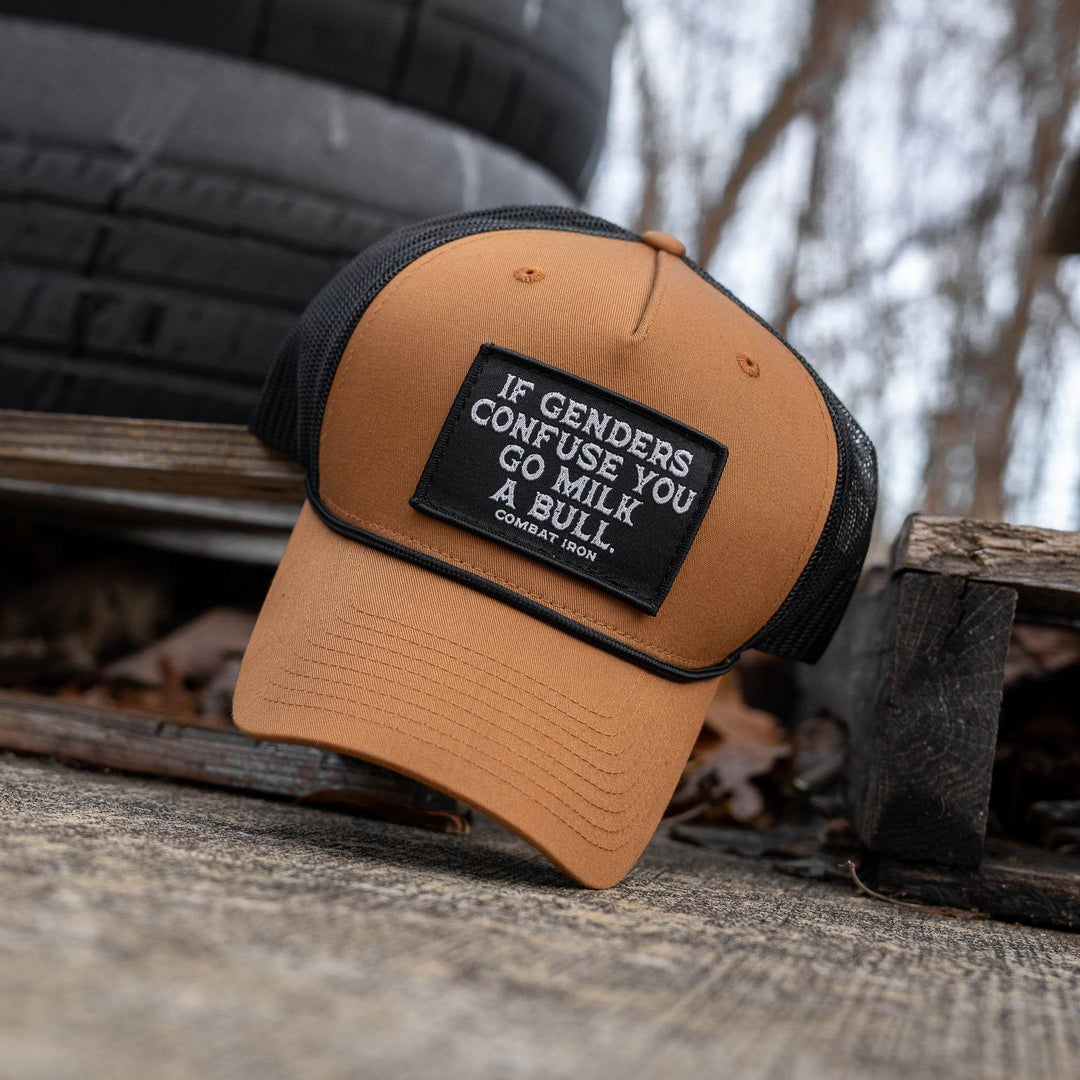 If Gender Confuses You Go Milk A Bull Patch Rope Snapback Hat - One Revolver Surfboards