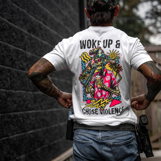 Woke Up & Chose Violence Men's T-Shirt - One Revolver Surfboards