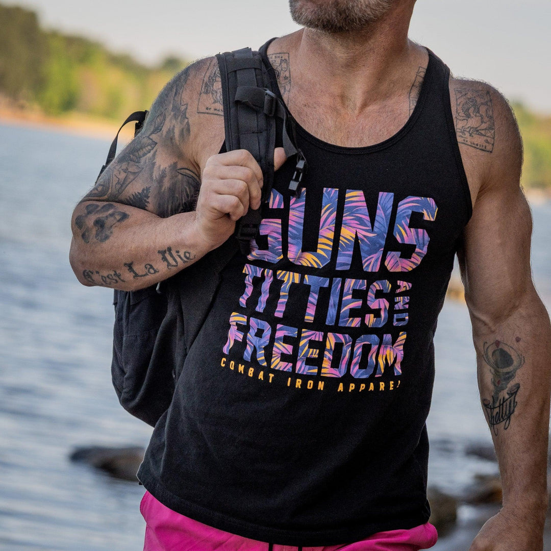One Revolver Surfboards - Guns, Titties, Freedom Men&