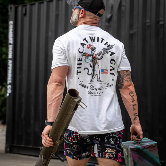 The Cat With A Gat Remix Men's T-Shirt - One Revolver Surfboards