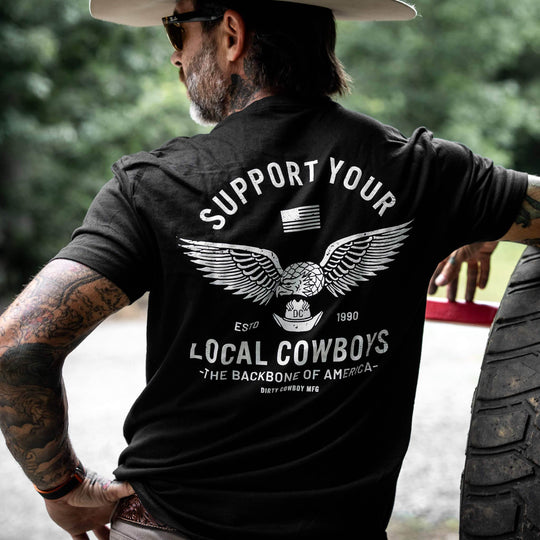Support Your Local Cowboys Men's T-Shirt - One Revolver Surfboards