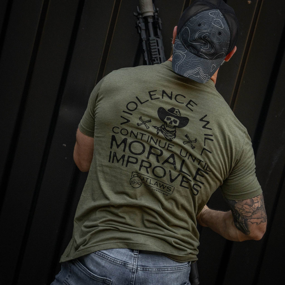 Violence Will Continue Until Morale Improves Men's T-Shirt - One Revolver Surfboards