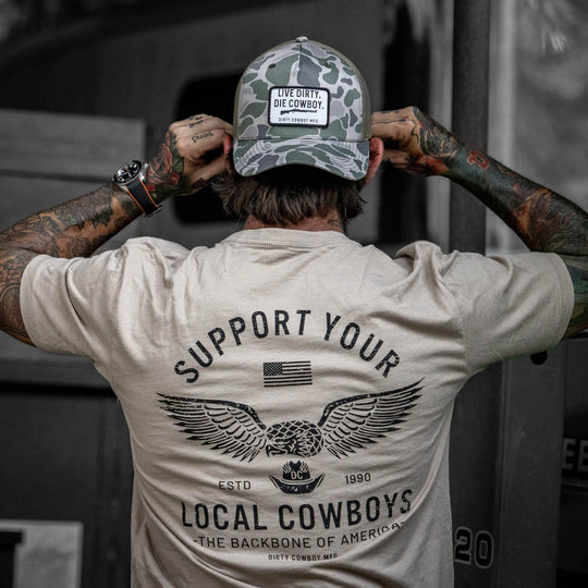 Support Your Local Cowboys Men's T-Shirt - One Revolver Surfboards