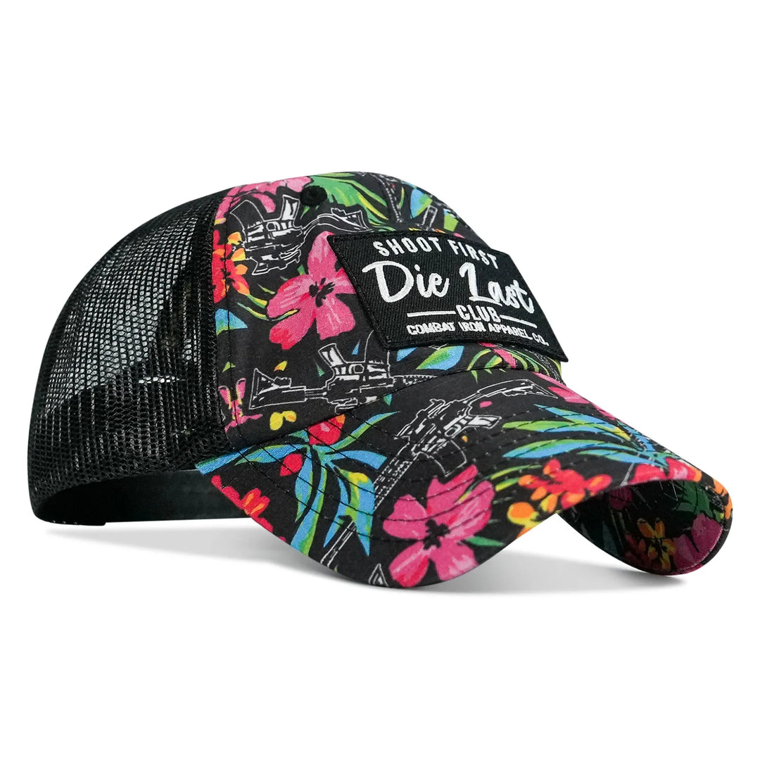 One Revolver Surfboards - Shoot First. Die Last. Club Patch Tactical Ripstop Mesh Snapback Hat HEADWEAR