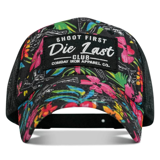 One Revolver Surfboards - Shoot First. Die Last. Club Patch Tactical Ripstop Mesh Snapback Hat HEADWEAR