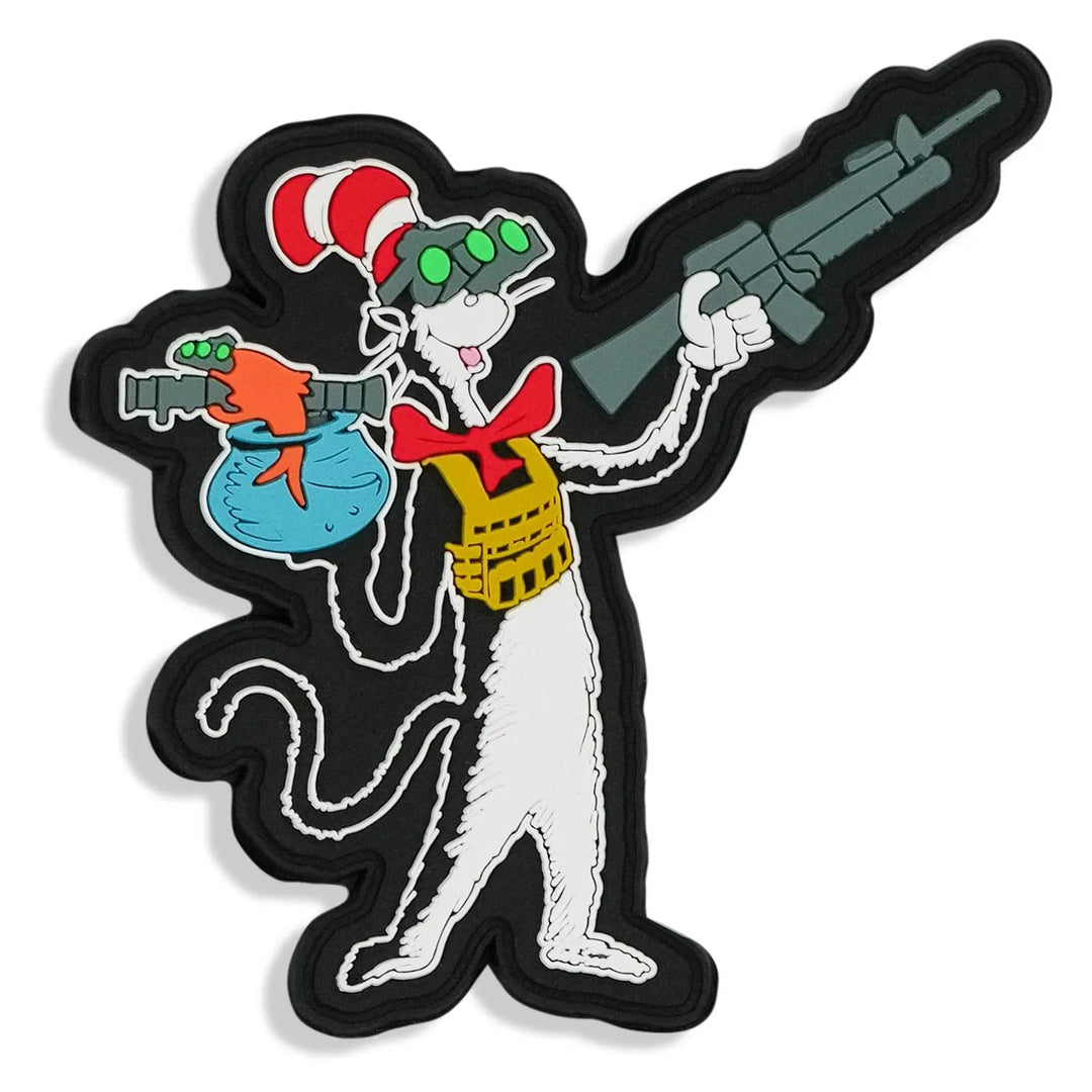 One Revolver Surfboards - Cat with a Gat Pvc Patch PVC VELCRO PATCH