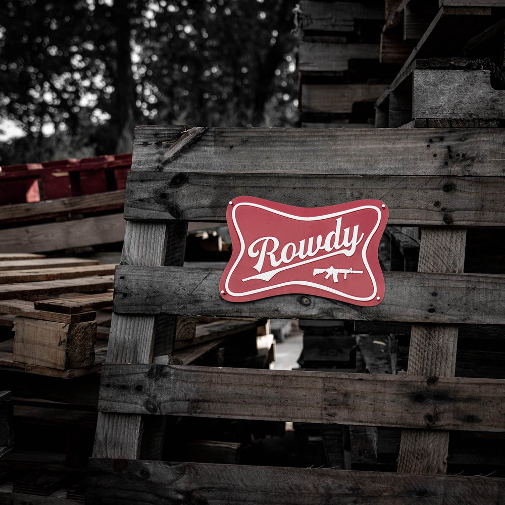 Rowdy Wall Mounting Metal Sign - One Revolver Surfboards