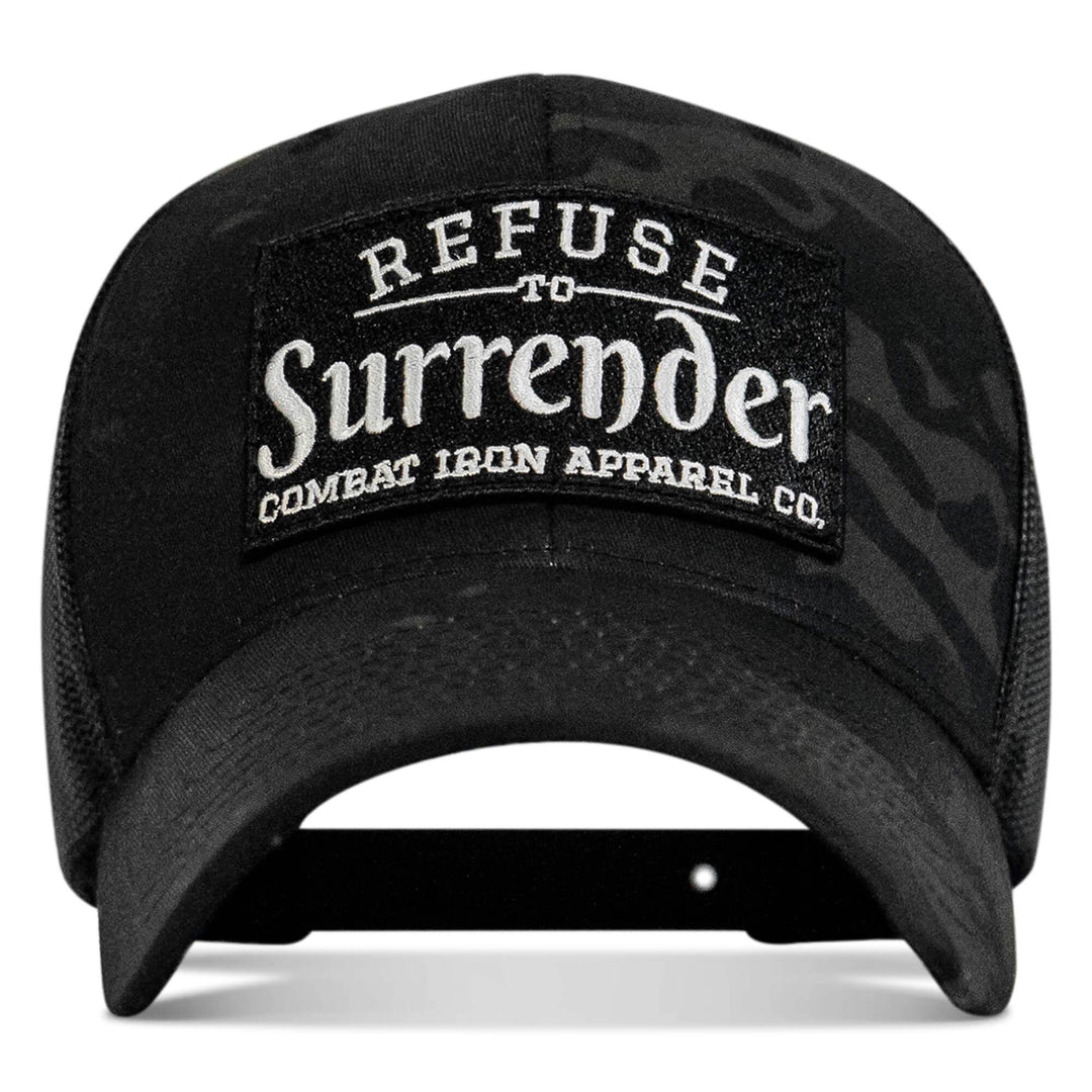 Refuse To Surrender B/W Patch Snapback Hat - One Revolver Surfboards