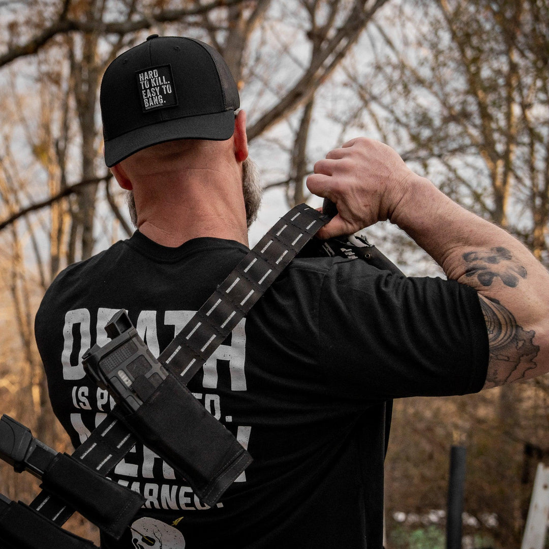 One Revolver Surfboards - Hard to Kill. Easy to Bang. Patch Snapback Hat HEADWEAR