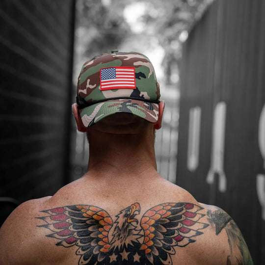 One Revolver Surfboards - American Flag PVC Patch Waterproof Weekender Snapback WEEKENDER MESH SNAPBACK