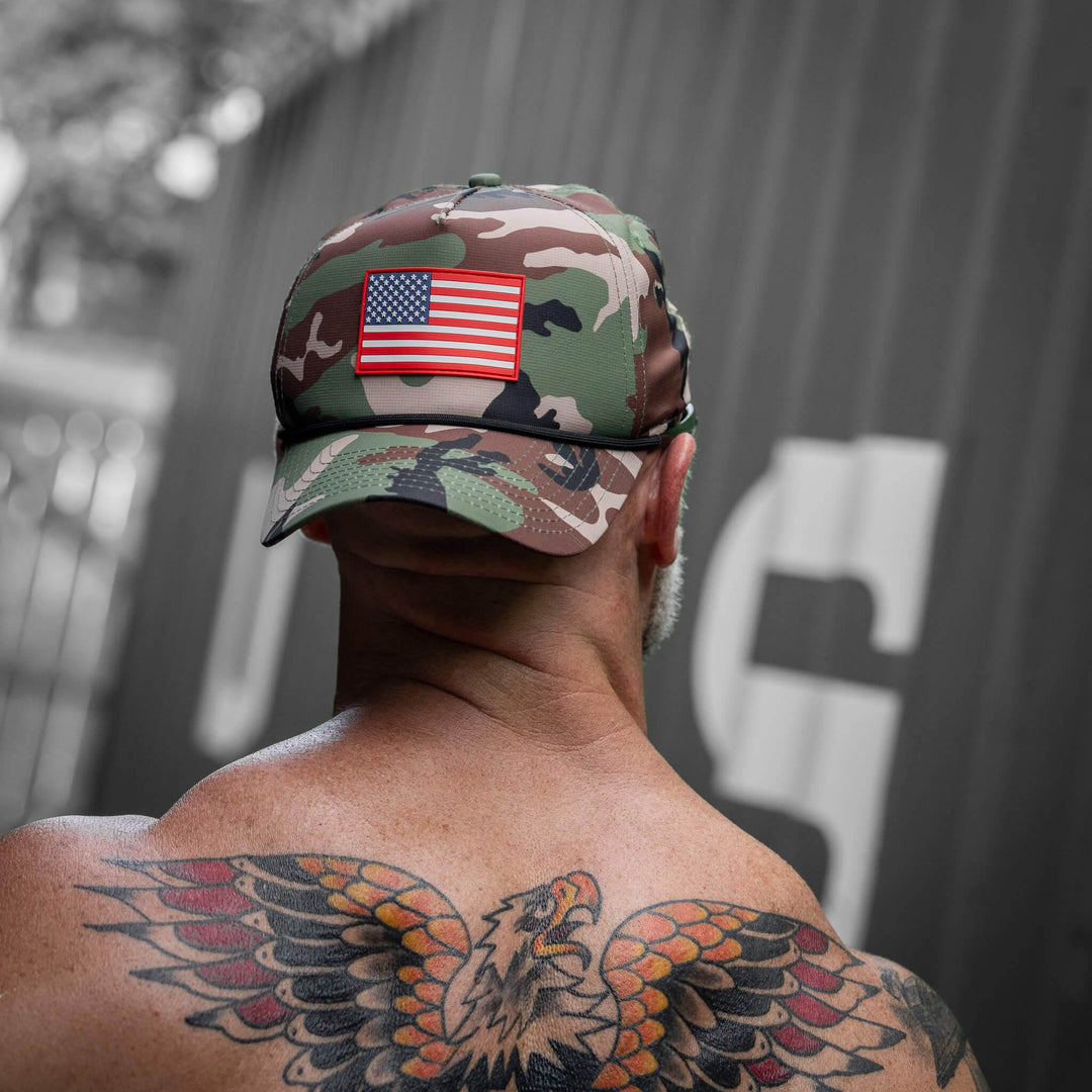 American Flag PVC Patch Waterproof Weekender Snapback