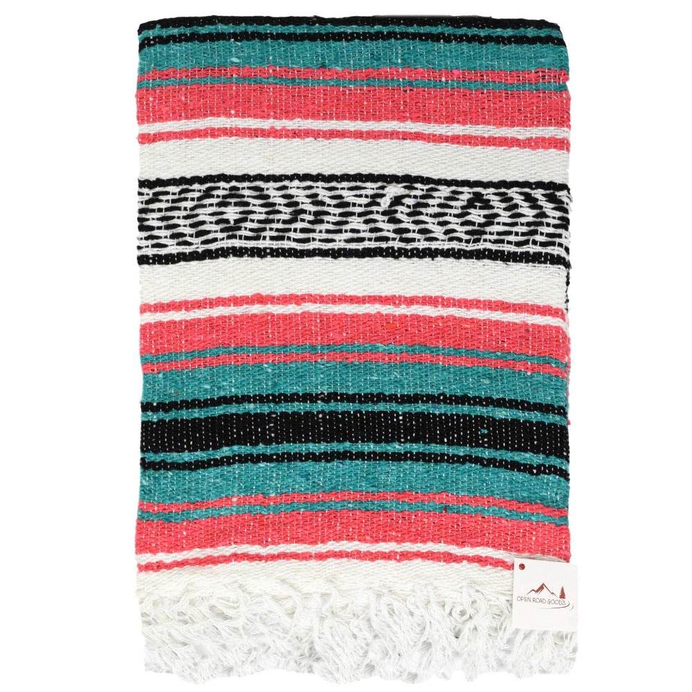 Coral & Sea Green Falsa Yoga Blanket - One Revolver Surfboards
