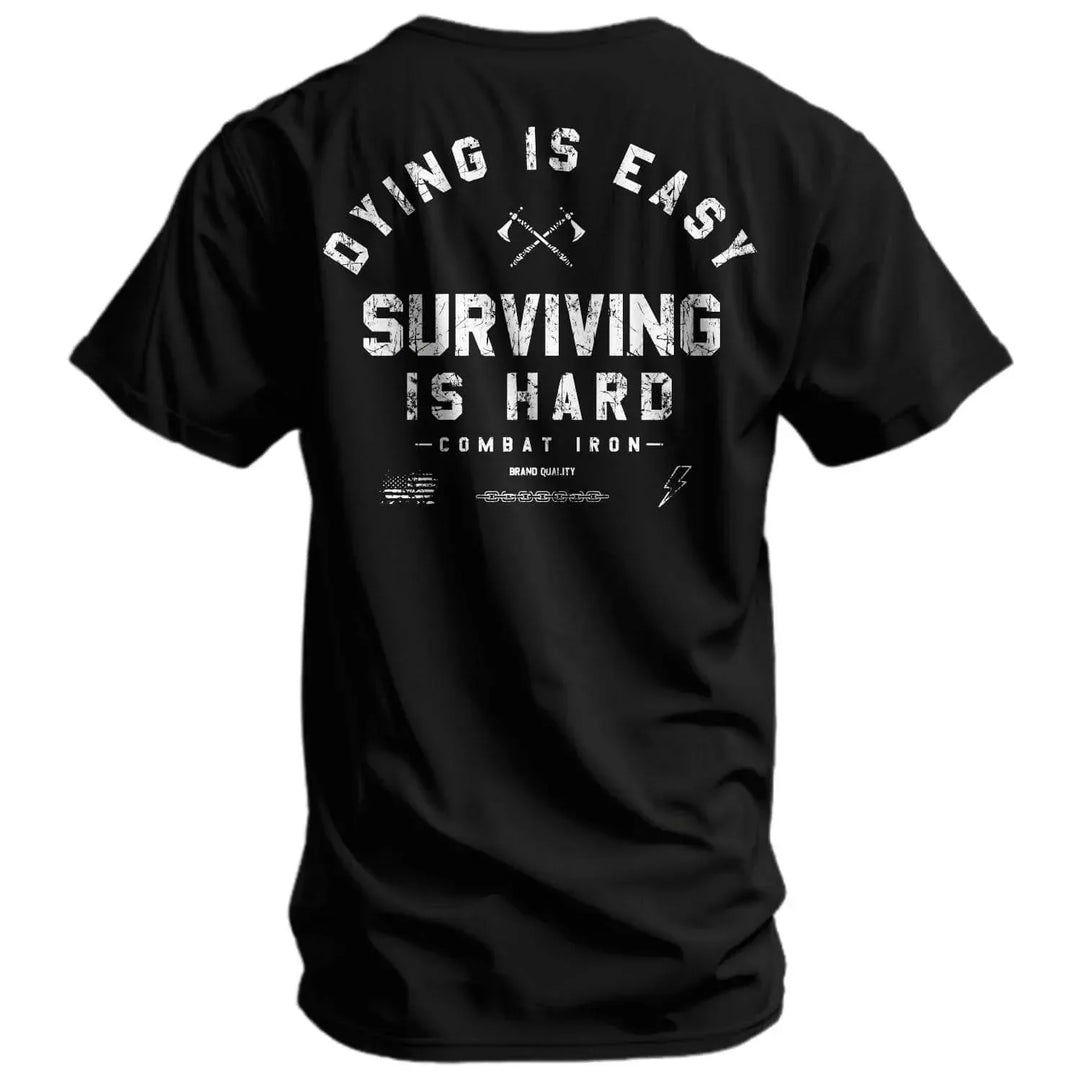 One Revolver Surfboards - Dying is Easy. Surviving Is Hard Men's T-Shirt GRAPHIC T-SHIRT