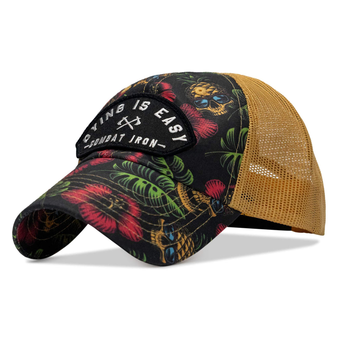 One Revolver Surfboards - Dying Is Easy Arched Patch Tactical Ripstop Mesh Snapback Hat HEADWEAR