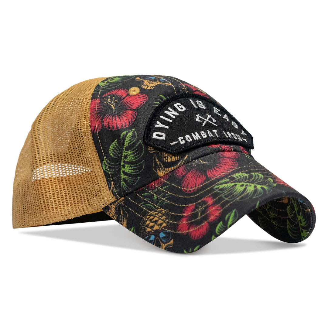 One Revolver Surfboards - Dying Is Easy Arched Patch Tactical Ripstop Mesh Snapback Hat HEADWEAR
