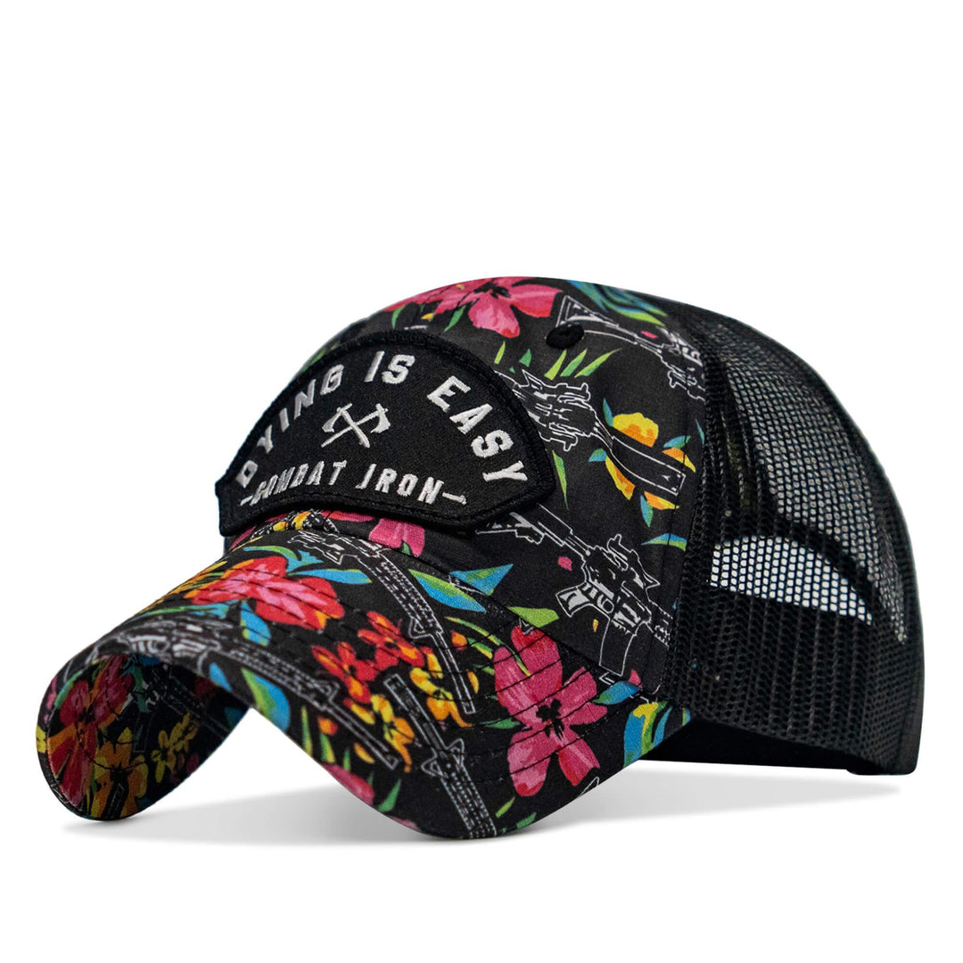 One Revolver Surfboards - Dying Is Easy Arched Patch Tactical Ripstop Mesh Snapback Hat HEADWEAR