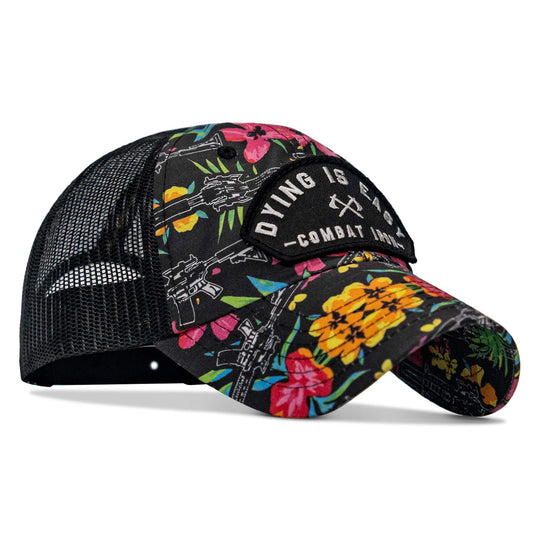 One Revolver Surfboards - Dying Is Easy Arched Patch Tactical Ripstop Mesh Snapback Hat HEADWEAR