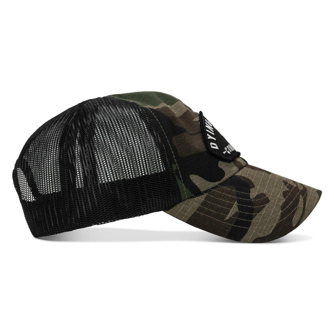 One Revolver Surfboards - Dying Is Easy Arched Patch Tactical Ripstop Mesh Snapback Hat HEADWEAR