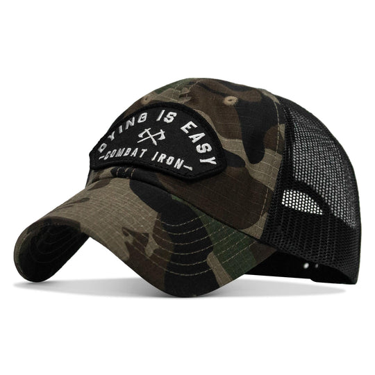 One Revolver Surfboards - Dying Is Easy Arched Patch Tactical Ripstop Mesh Snapback Hat HEADWEAR