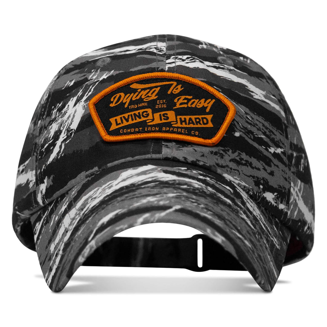 One Revolver Surfboards - Dying Is Easy, Living Is Hard Patch Tactical Ripstop Mesh Snapback Hat HEADWEAR