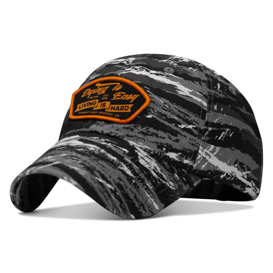 One Revolver Surfboards - Dying Is Easy, Living Is Hard Patch Tactical Ripstop Mesh Snapback Hat HEADWEAR