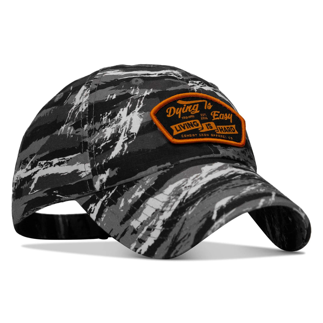 One Revolver Surfboards - Dying Is Easy, Living Is Hard Patch Tactical Ripstop Mesh Snapback Hat HEADWEAR