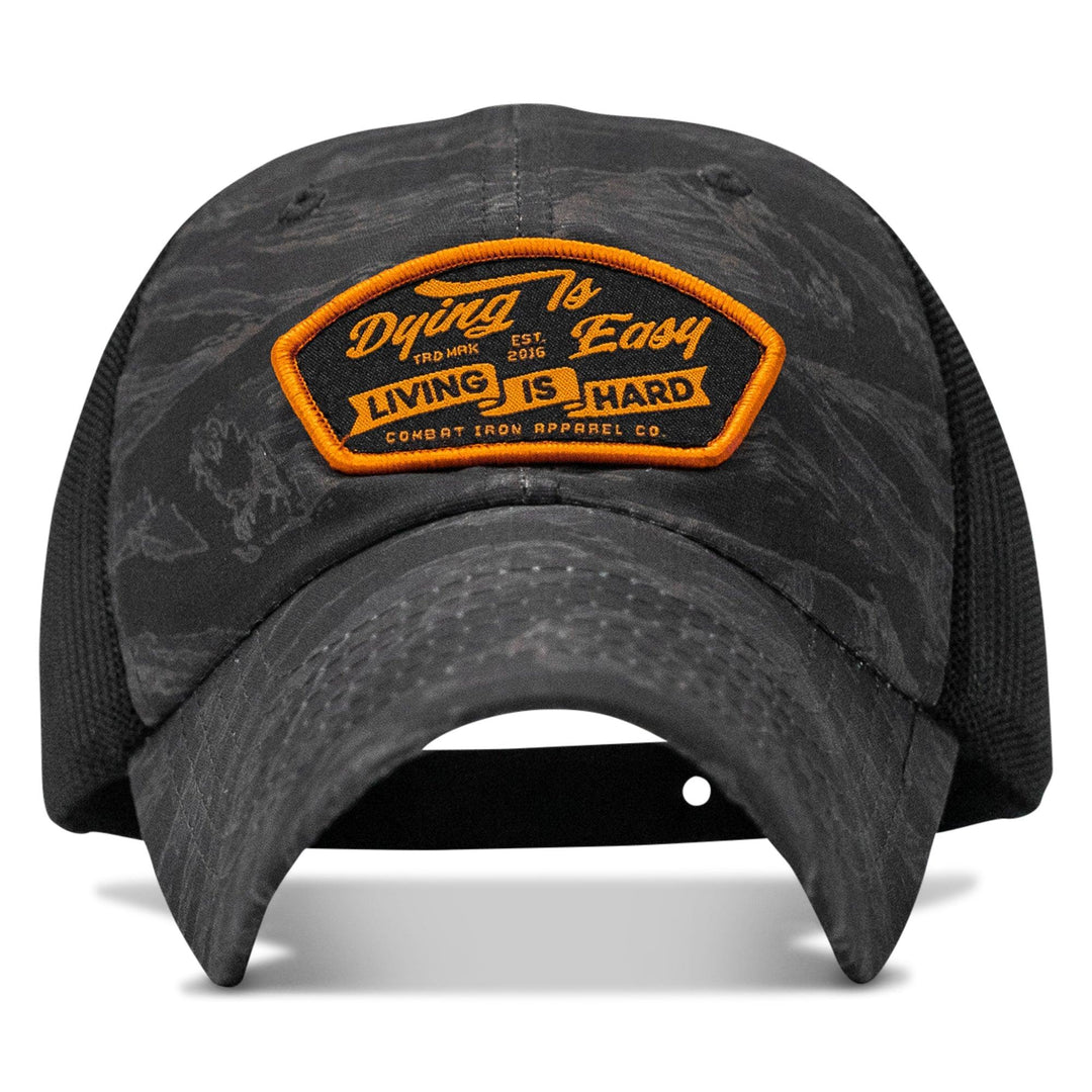 One Revolver Surfboards - Dying Is Easy, Living Is Hard Patch Tactical Ripstop Mesh Snapback Hat HEADWEAR