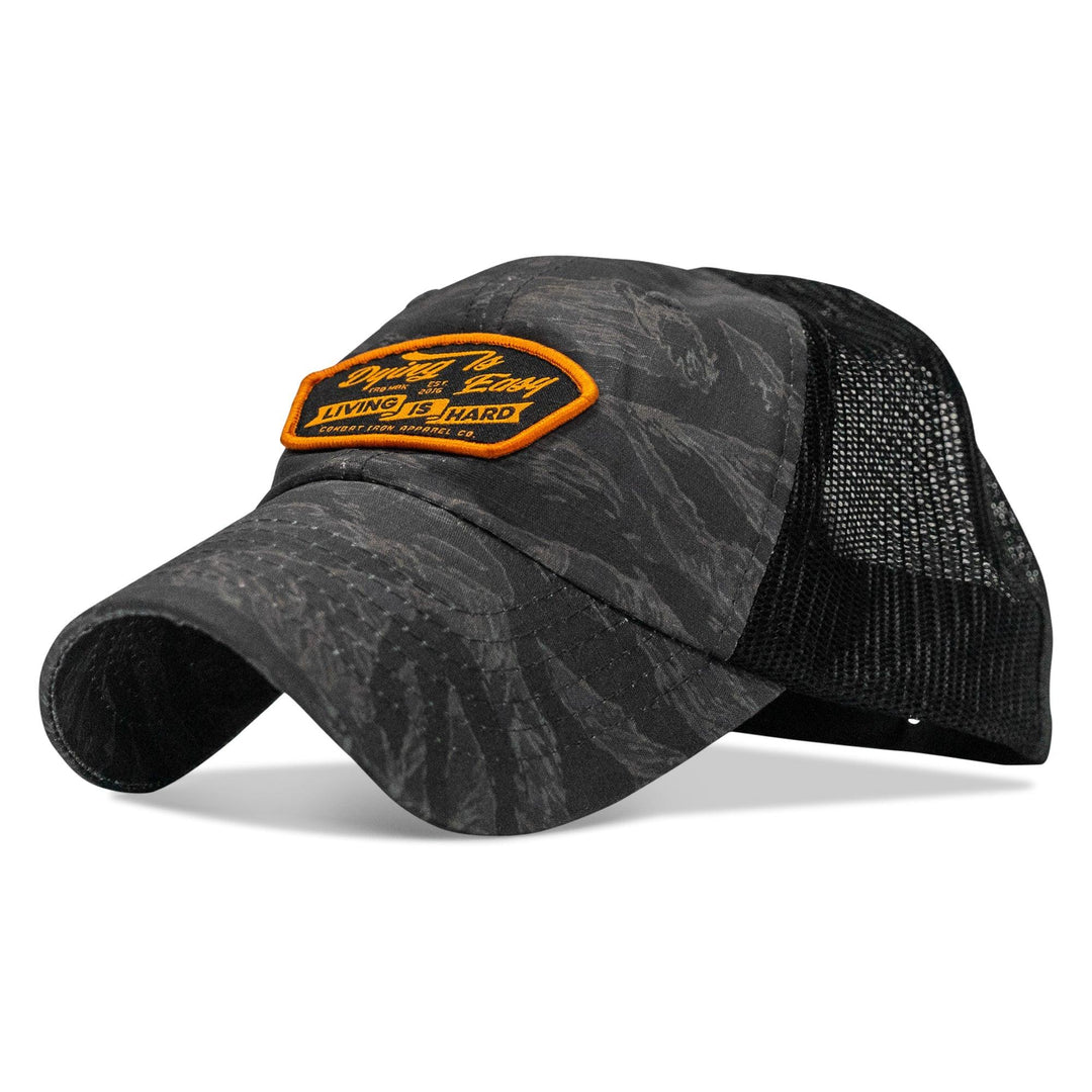 One Revolver Surfboards - Dying Is Easy, Living Is Hard Patch Tactical Ripstop Mesh Snapback Hat HEADWEAR