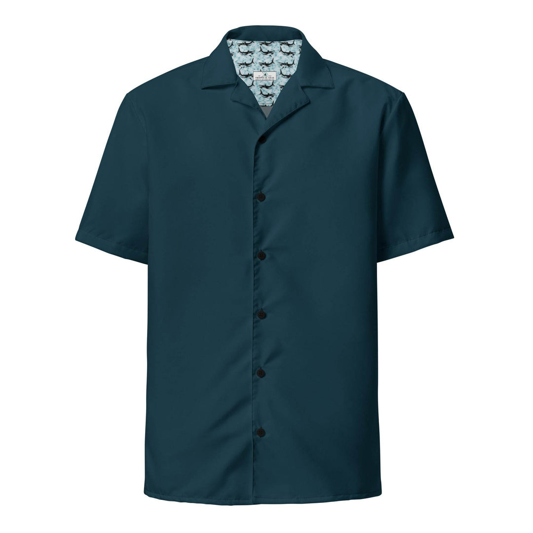 Labelless Dark Seas Blue Button Down Camp Shirt - One Revolver Surfboards