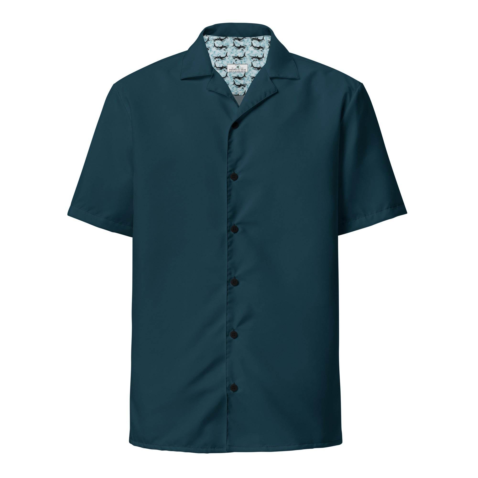 Labelless Dark Seas Blue Button Down Camp Shirt - One Revolver Surfboards