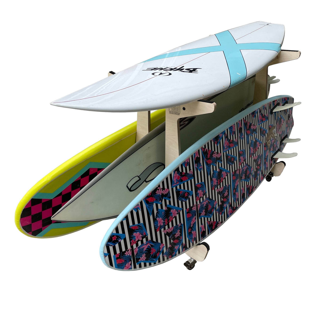THE DROP IN surfboard storage work bench - Surf Rack - One Revolver Surfboards