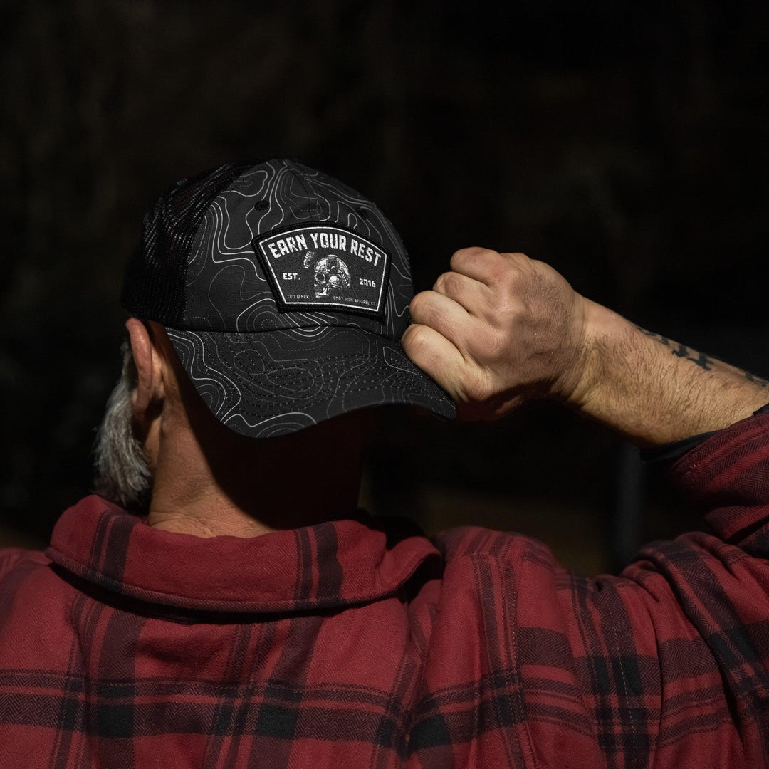 One Revolver Surfboards - Earn Your Rest Patch Tactical Ripstop Mesh Snapback Hat HEADWEAR