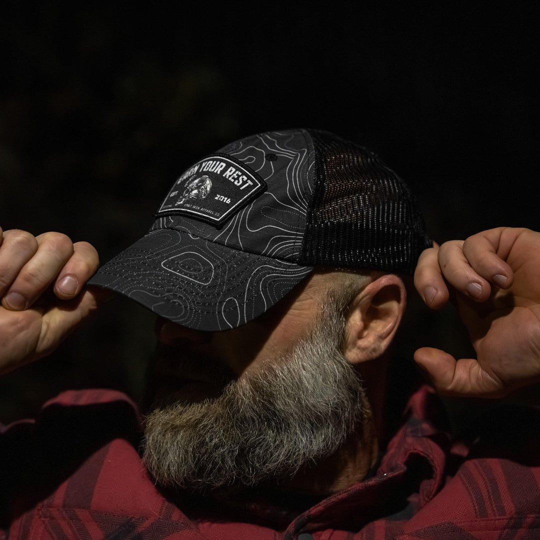 One Revolver Surfboards - Earn Your Rest Patch Tactical Ripstop Mesh Snapback Hat HEADWEAR