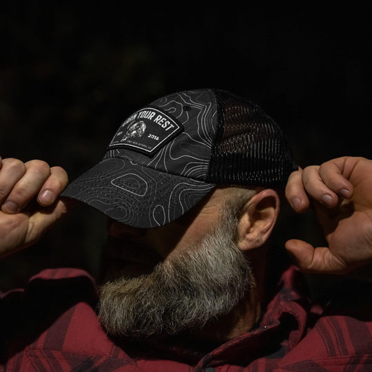 One Revolver Surfboards - Earn Your Rest Patch Tactical Ripstop Mesh Snapback Hat HEADWEAR