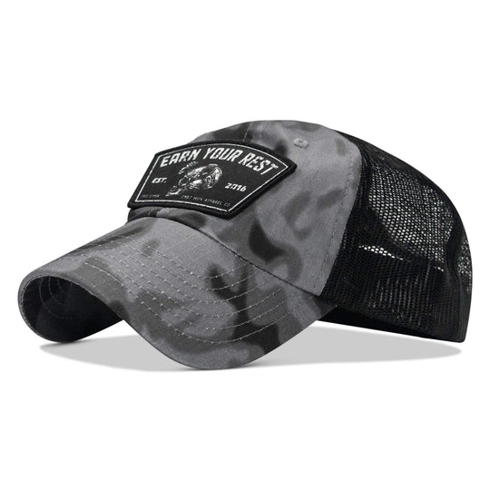 One Revolver Surfboards - Earn Your Rest Patch Tactical Ripstop Mesh Snapback Hat HEADWEAR