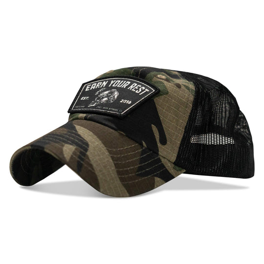 One Revolver Surfboards - Earn Your Rest Patch Tactical Ripstop Mesh Snapback Hat HEADWEAR