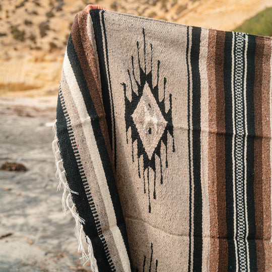 Brown Wool Mexican Blanket - One Revolver Surfboards