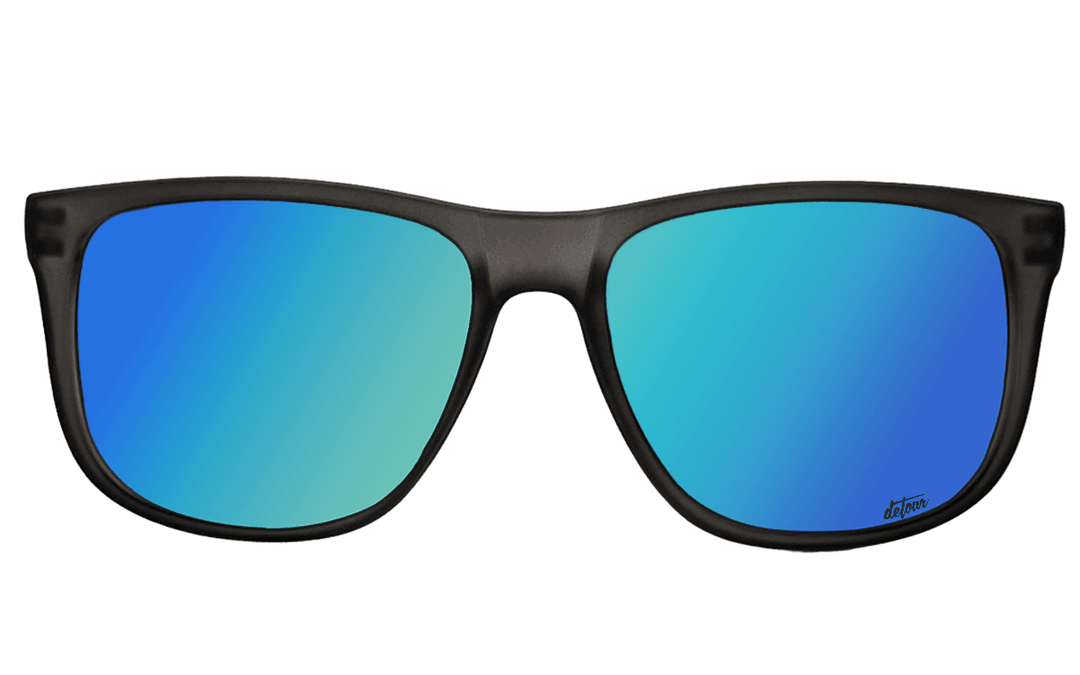 Eminence - Frosted Storm Gray- Electric Blue Lens Polarized - One Revolver Surfboards