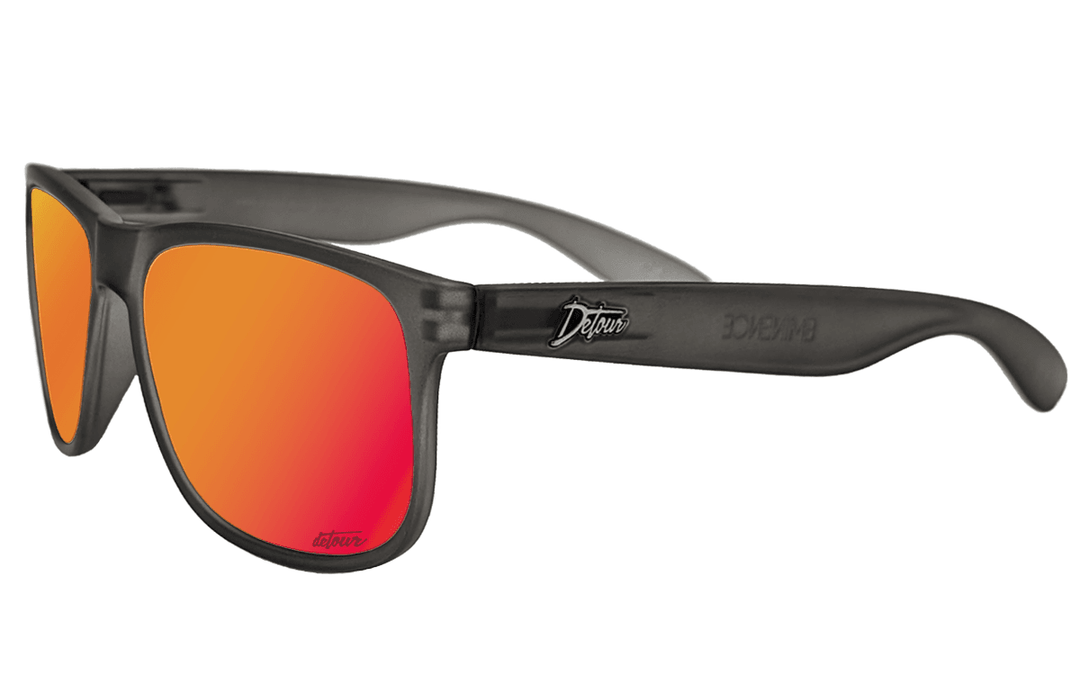 Eminence - Frosted Storm Gray- Red Sunset Lens Polarized - One Revolver Surfboards