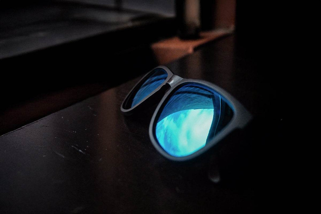 Matte Black - Electric Blue Lens Polarized - Essentials - One Revolver Surfboards