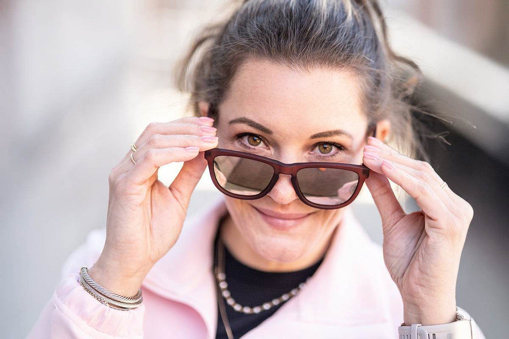 Frosted Burgundy - Rose Pink Lens Polarized - Essentials - One Revolver Surfboards