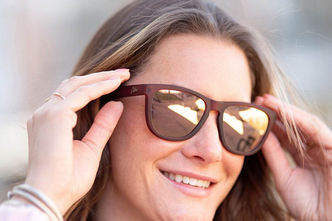 Frosted Burgundy - Rose Pink Lens Polarized - Essentials - One Revolver Surfboards